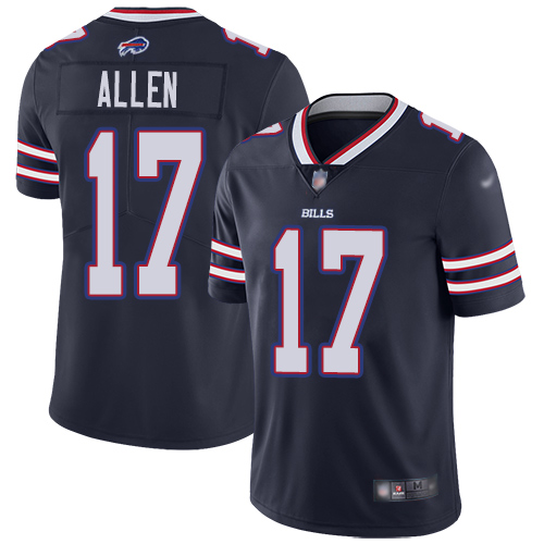 Men Buffalo Bills #17 Josh Allen Limited Navy Blue Inverted Legend NFL Jersey